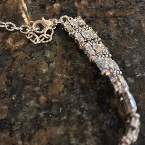 BaubleBar Silver Filigree choker Necklace Timeless Design - Picture 2 of 3